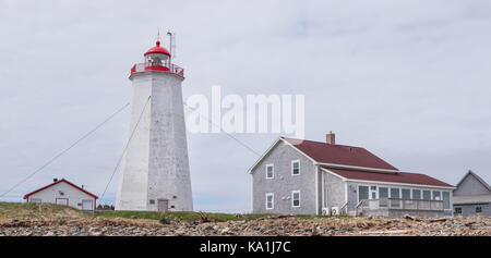 Miscou Island Lighthouse und Restaurant Stockfoto