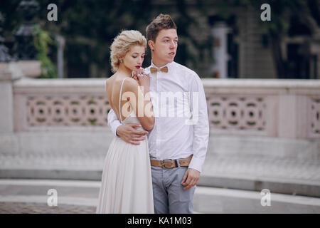 Hochzeitstag in Budapest Stockfoto