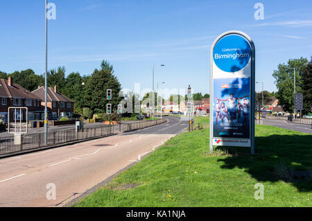Nach Birmingham, Birmingham, West Midlands, GB, UK herzlich Willkommen. Stockfoto