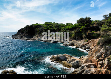 Küste von LIoret de Mar, Spanien (Costa Brava) Stockfoto