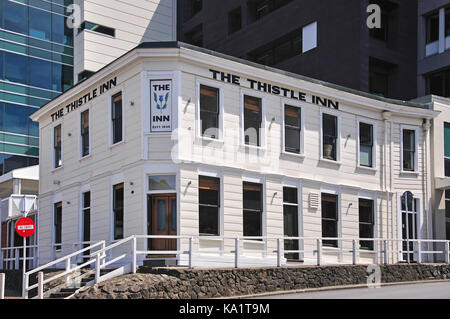 Die historische Thistle Inn (1820), Mulgrave Street, Thorndon, Wellington, Wellington Region, North Island, Neuseeland Stockfoto