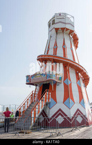 Helter Skelter Fahrt auf Clacton Pier, Clacton-on-Sea, Essex, England, Vereinigtes Königreich Stockfoto