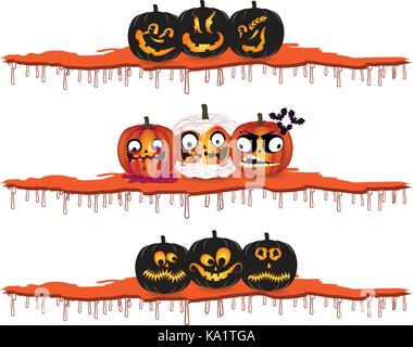 Halloween Kürbisse design elemente Stock Vektor