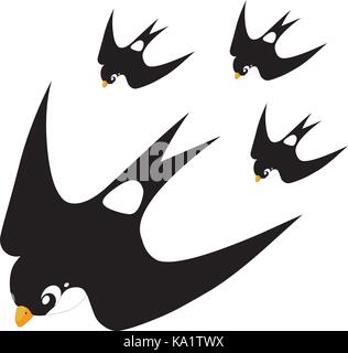 Cute Baby cartoon Schlucken Stock Vektor