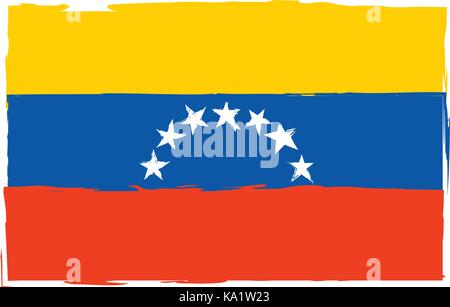 Abstrakte VENEZUELA Flagge oder Fahne Vector Illustration Stock Vektor