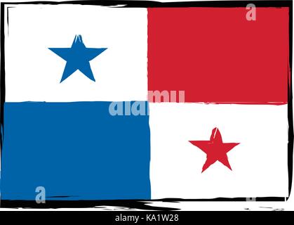 Abstrakte PANAMA Flagge oder Fahne Vector Illustration Stock Vektor