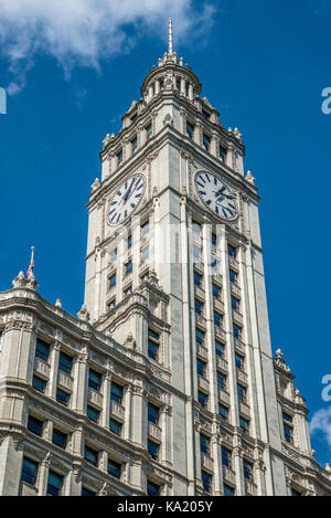 Chicago Skyline der Stadt und die Wrigley Building Stockfoto