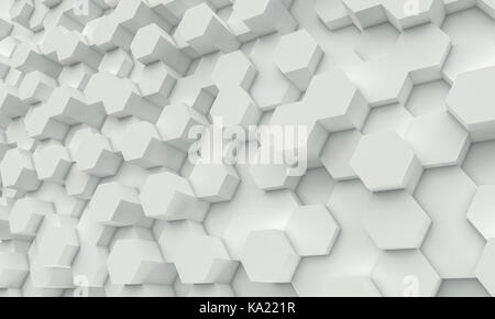 Hexagon geometrischen Hintergrund 3D Rendering image Stockfoto