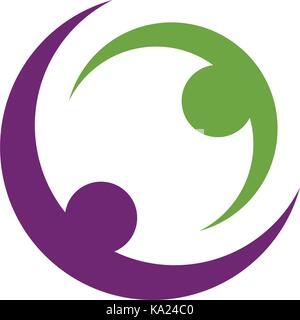 Annahme und Gemeinschaft Pflege Logo Vorlage Vektor icon Stock Vektor
