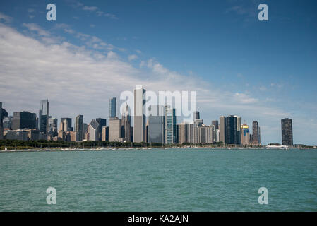 Chicago, Waterfront und Quay entlang des Lake Michigan Stockfoto