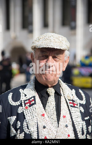 London, Großbritannien. 24. September 2017. Perlige Könige und Königinnen Harvest Festival. Quelle: A.Bennett Credit: Andrew Bennett/Alamy leben Nachrichten Stockfoto