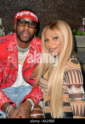 Hollywood, Ca. 23 Sep, 2017. 2 Chainz und Sandra "Pepa" Denton an die Liaison Nachtclub in Hollywood, Kalifornien am September 23, 2017 Credit: Koi Sojer/Snap'n u Fotos/Media Punch/Alamy leben Nachrichten Stockfoto