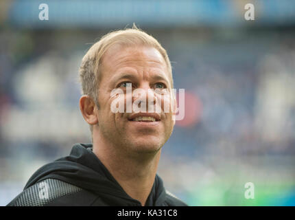 Trainer Markus ANFANG (KI) Fussball 2. Bundesliga, 8. Spieltag MSV Duisburg (DU)-Holstein Kiel (KI) 1:3, am 22.09.2017 in Duisburg/Deutschland. | Verwendung weltweit Stockfoto