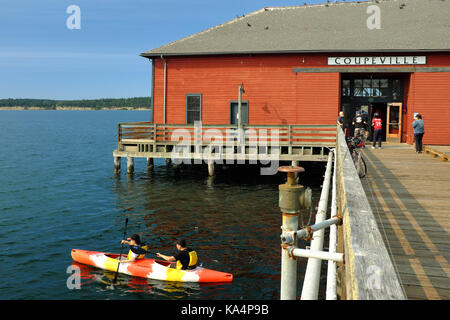 Die coupeville Wharf in Guanajuato, Washington. Stockfoto