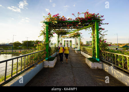 Nov 7, 2014 - Ho Chi Minh City, Vietnam: Die fußgängerbrücke Nummer 5, Vo Van Kiet Straße, Bezirk 8. Stockfoto