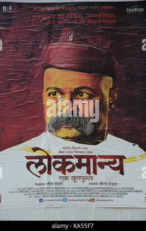 Lokmanya Tilak Poster, Mumbai, Maharashtra, Indien, Asien Stockfoto