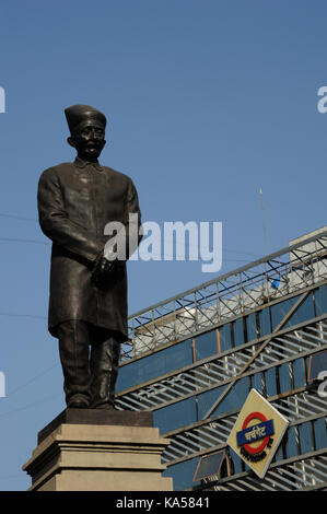 Sir Edulji Dinshaw Wacha statue Churchgate, Mumbai, Maharashtra, Indien, Asien Stockfoto