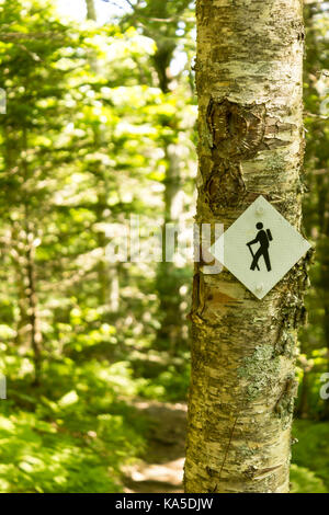 Wegweiser auf der Blue Ridge Mountains. Stockfoto