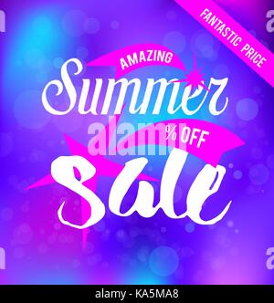 Summer Sale Karte Stock Vektor