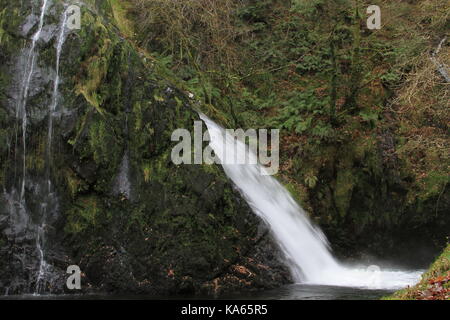 Llanberis Wasserfälle Stockfoto