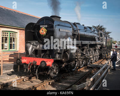 Dampflok schwarz Prince in Sheringham Station North Norfolk Eisenbahn Stockfoto