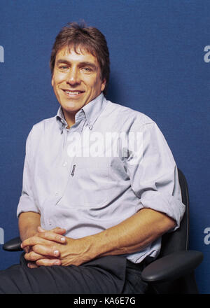 John Inverdale fotografiert bei der BBC Five Live Studio Stockfoto