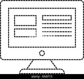 Gepunktete Form Bildschirm Technologie mit elektronischen Informationen Stock Vektor