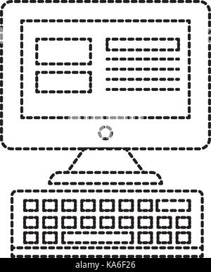 Gepunktete Form Computer Technologie und elektronischen Informationen Stock Vektor