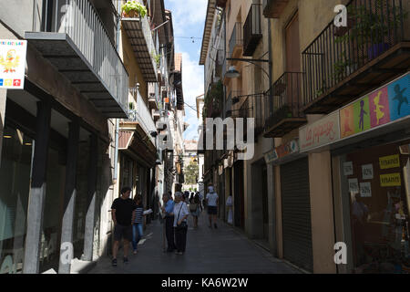 Ripoll, Berg Stadt von ungefähr 10.000 Menschen in den Ausläufern der Pyrenäen gelegen, nördlich von Barcelona, Katalonien, Spanien Stockfoto