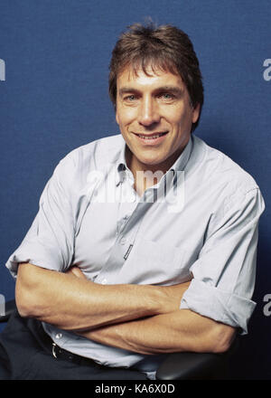 John Inverdale fotografiert bei der BBC Five Live Studio Stockfoto