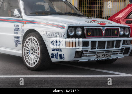 Lancia Delta Martini Racing replica in Pesaro Italien Stockfoto