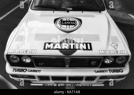 Lancia Delta Martini Racing replica in Pesaro Italien Stockfoto