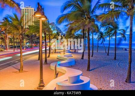 Ft. Lauderdale, Florida, USA am Strand Strip. Stockfoto