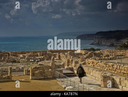 Blick nach Westen von Kourion, Epikopi, Zypern Stockfoto