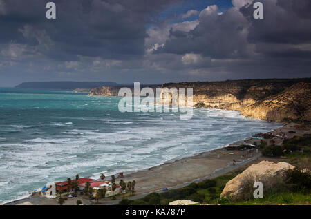 Blick nach Westen von Kourion, Epikopi, Zypern Stockfoto