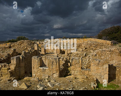 Blick nach Westen von Kourion, Epikopi, Zypern Stockfoto