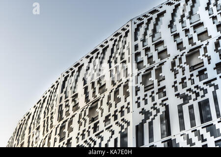 Oberen halbrunden Teil der Skandinavischen Stil Gebäude close-up horizontal Stockfoto