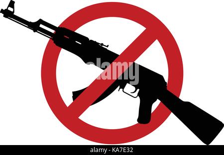 Sturmgewehr silhouette Sign Stock Vektor
