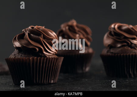 Leckere Schokolade Cupcakes Stockfoto