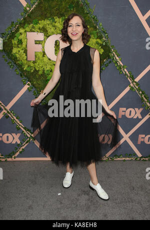 West Hollywood, Kalifornien, USA. 25 Sep, 2017. Kristen Schaal, am Fuchs fallen Party im Fang LA am 25. September 2017 in Los Angeles, Kalifornien. Credit: Faye Sadou/Medien Punch/Alamy leben Nachrichten Stockfoto