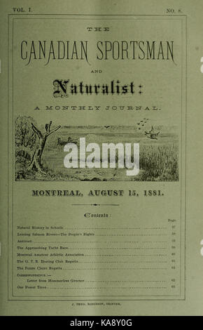 Die kanadische Sportler und Naturforscher BHL 39473459 Stockfoto