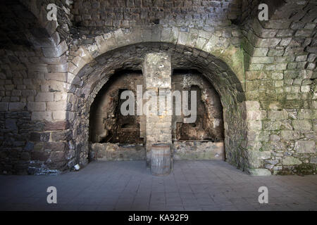 Huasca de Ocampo, Hidalgo, Mexiko - 2016: Santa María Regla Hacienda, eine ehemalige Bergbauhacienda, die heute in ein Hotel umgewandelt wurde. Stockfoto