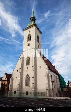 Die Slowakei, Bratislava, St. Martin's Cathedral, gotische Kirche aus dem 15. Jahrhundert. Stockfoto