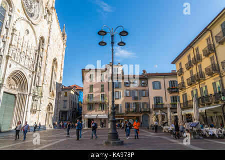 Die Kathedrale Santa Maria Assunta; Duomo di Como ist in der Nähe von Lake Como, Italien ist eine der wichtigsten Bauten in der Region Stockfoto