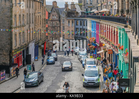 Edinbugh, Victoria Street, Lothian, Schottland, Vereinigtes Königreich Stockfoto