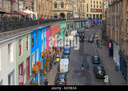 Edinbugh, Victoria Street, Lothian, Schottland, Vereinigtes Königreich Stockfoto