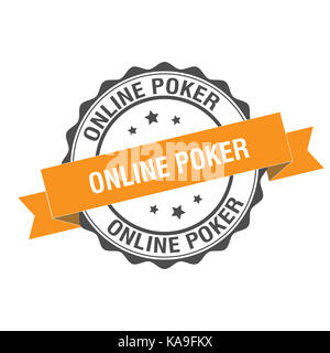 Online poker Stempel Abbildung Stockfoto
