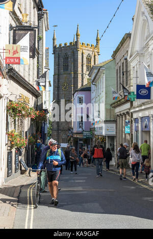 St Ives - die Note 1 von St Ia Kirche in St Ives in Cornwall aufgeführt. Stockfoto