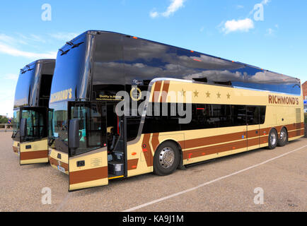 Richmond's Coaches, Trainer, Ausflüge, Ausflug, Ausflüge, Ausflug, Urlaub, Ferien, Reisen unternehmen, companires, Transport, England, Großbritannien Stockfoto