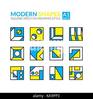Set Memphis Patches Stock Vektor